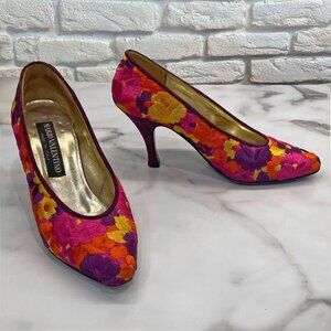 Vintage Valentino floral pumps
